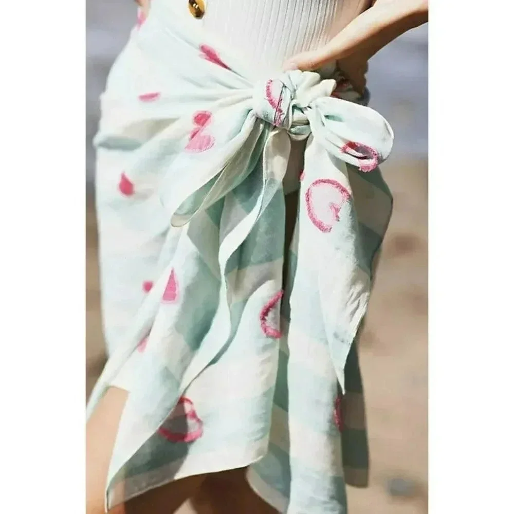 Kerri Rosenthal Women's Imperfect Heart Jacquard Sarong (MSRP $128)